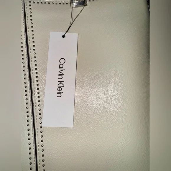 Calvin Klein Tote Granite Studded Triple Compartment Satchel Purse NWT - Picture 6 of 6